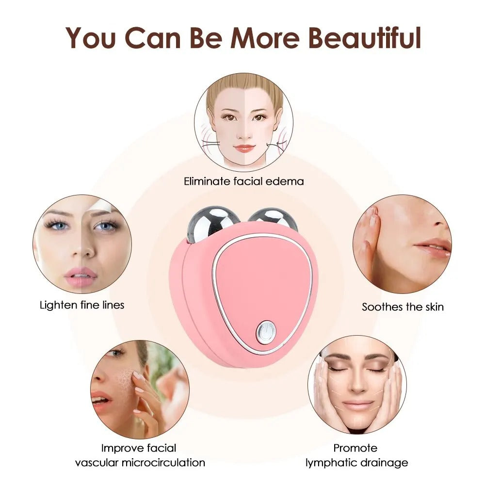 Micro Current Beauty Instrument Mini Portable Face Slimming Massager